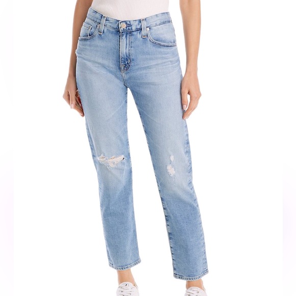 AG Adriano Goldschmied Ex Boyfriend slouchy slim distressed jeans - Picture 1 of 12